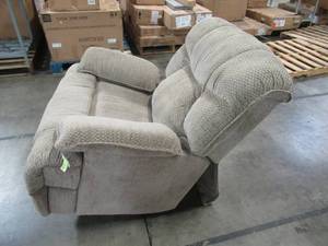 lot 404 image: Lane Bruno Pebble Stone Colored Linen Chenille Rocker Recliner 4215-19 Bruno Pebble
