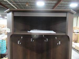 lot 409 image: Prepac Espresso Hall Tree Cabinet ESCC-0606-1