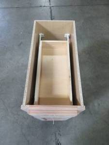 lot 412 image: Hampton Bay Assembled 12x34.5x24 in. Base Kitchen Cabinet in Unfinished Beech KB12-UFDF