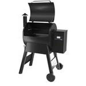 lot 227 image: Traeger Pro 575 Wifi Pellet Grill and Smoker in Black, TFB57GLE - NEVER USED - MISSING HARDWARE.
