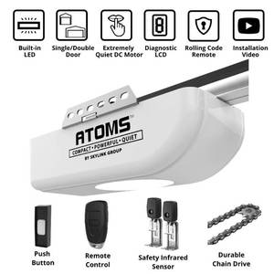 lot 314 image: Skylink ATOMS 12 HP Chain Drive Garage Door Opener, AT-1611C