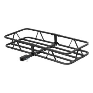 lot 318 image: 500 lb. Capacity 48 in. x 20 in. Steel Basket Style Hitch Cargo Carrier for 2 in. Receiver with Adapter Sleeve.