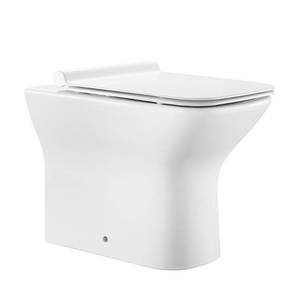 lot 505 image: Swiss Madison Concorde Elongated Dual Flush Back To Wall Toilet Bowl Only in White, SM-WT530