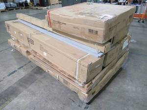 lot 319 image: WHOLESALE MIXED PALLET OF MISCELLANEOUS BUILDING MATERIALS, FURNITURE AND MORE