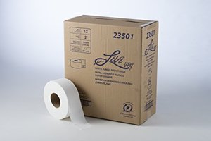 lot 313 image: Solaris Paper 23501 Livi VPG Plain Jumbo Bath Tissue, 2 Ply, 3.3 X 1000, 1000 feet, White (Pack of 12), 23501