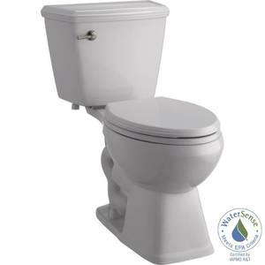 lot 513 image: Delta Luxford 2-Piece 1.28 GPF Single Flush Elongated Toilet in White, C43909-WH