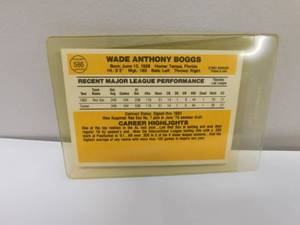 lot 2 image: 1983 Donruss Wade Boggs Rookie Card