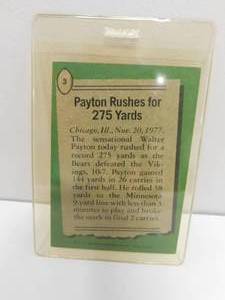 lot 23 image: 1978 Topps Hightlights Walter Payton Card
