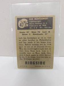 lot 27 image: 1951 Ringside Boxing Bob Montgomery Card #47