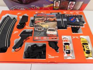lot 32 image: Nascar SCX Compat Tri-Oval Superspeedway Slot Car Race Track