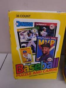 lot 56 image: 1989 Donruss Baseball Cards Sealed Wax Packs (36 packs) Unopened
