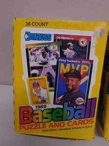 lot 57 image: 1989 Donruss Baseball Cards Sealed Wax Packs (36 packs) Unopened