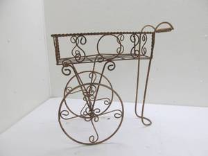 metal flower cart