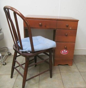 student desk, chair