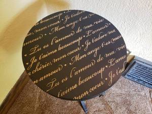 lot 42 image: Lovely Detailed Drum Side Table
