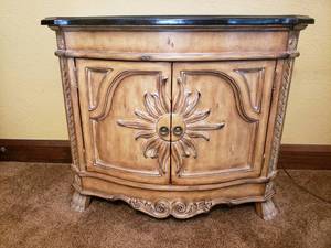 lot 3 image: Demi-Lune Sun Burst Cabinet