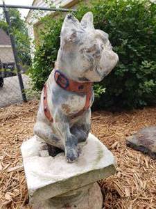 lot 311 image: French Bulldog Concrete Garden Statue