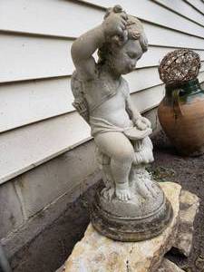lot 312 image: Cherub Garden Statue
