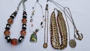 lot 355 image: Colorful Warm Tone Necklace Collection  Lot of 6