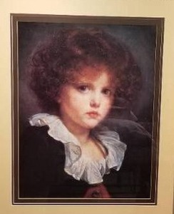 lot 134 image: Little Boy in Red Jacket by Jean-Baptiste Greuze Print by Ethan Allen Home Gallery
