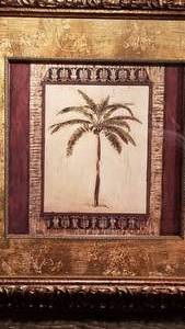 lot 135 image: Ornate Framed Botanical Palm Tree Print