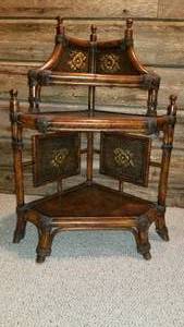 lot 15 image: Bamboo Rattan Corner Shelf Unit