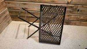 lot 16 image: Heavy Black Steel Butlers Tray Table
