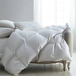 Legends Luxury Royal Baffled Medium Warmth White Oversized King Goose Down Comforter, C2T8-K-WHITE - NEW