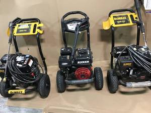 2 DEWALT 3600 PSI PRESSURE WASHERS & 3400 PSI CLEAN MACHINE PRESSURE WASHER CUSTOMER RETURNS SEE PICS