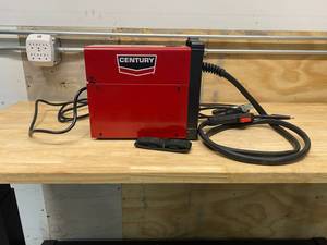 lot 8 image: CENTURY 90 Amp FC90 Flux Core Wire Feed Welder and Gun, 120V