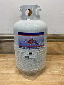 lot 16 image: FLAME KING 30 lb. Empty Cylinder with Overfill Protection Device Valve