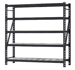 lot 75 image: HUSKY 90 in. W x 90 in. H x 24 in. D 5-Shelf Welded Steel Garage Storage Shelving Unit with Wire Deck in Black
