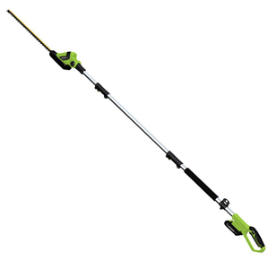 lot 76 image: EARTHWISE 20 in. 20-Volt Lithium-Ion Cordless Pole Hedge Trimmer - 2 Ah Battery and Charger Included