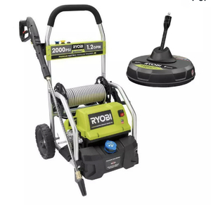 lot 82 image: RYOBI Pressure Washer 2,000 PSI 1.2 GPM Cold Water With 12 in. Surface Cleaner