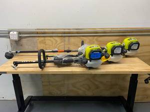 lot 101 image: RYOBI Lot of Three- Four Cycle Gas Trimmers.  2 of model S430 and 1 of model C430