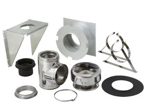 lot 31 image: SuperVent 11-Piece Chimney Pipe Accessory Kit for Wall Support JSC6WSK