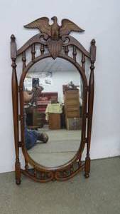 lot 4 image: Cast Metal Framed Mirror