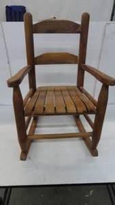 lot 5 image: Kids Wooden Rocking Chair