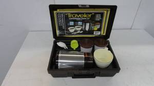 lot 38 image: Vintage Nesco  Traveler Coffee Maker Travel Kit