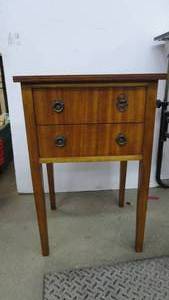 lot 49 image: Wooden 2 Drawer Table