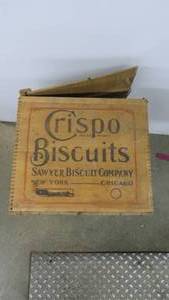 lot 50 image: Crispo Biscuits Wooden Box