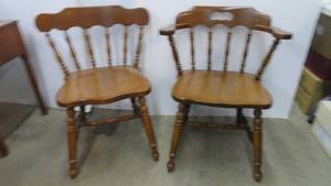 lot 86 image: Vintage Wooden Chairs