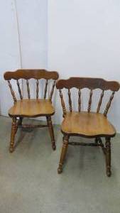 lot 87 image: Vintage Wooden Chairs
