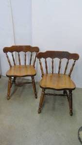 lot 88 image: Vintage Wooden Chairs