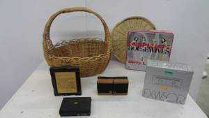 lot 96 image: Wicker Basket With Items