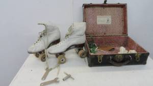 lot 99 image: Vintage Roller Skates & Case