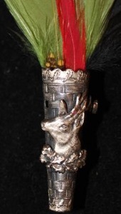 Pre-WWII German Hunting Hat Pin wStag & Feather