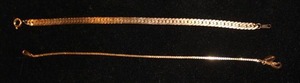 Pair of Gold Flat Linked Bracelets