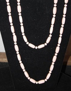 Soft Pink Lucite Beaded Necklace