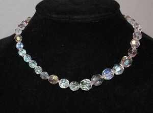Crystal Bead Art Deco Necklace